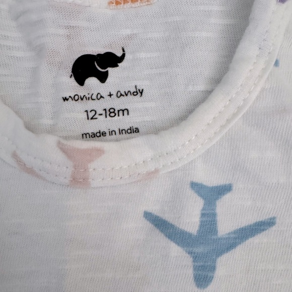 Monica + Andy Airplane Print Peplum Top - Picture 3 of 3